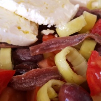 Greek Summer Salad with Anchovies