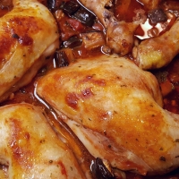 Chicken Roasted with Eggplant and Tomato