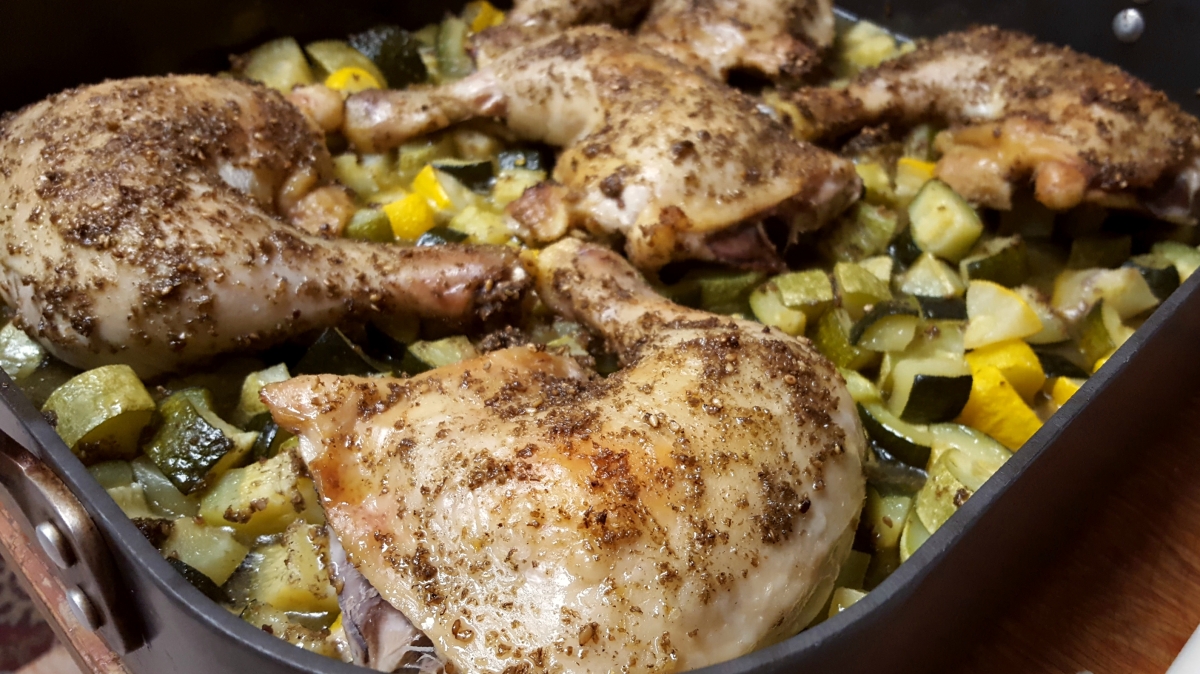 Roast Chicken with Summer Squash – Mostly Greek
