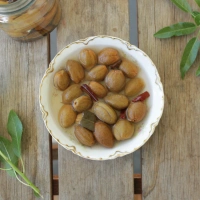 Pickled Green Almonds